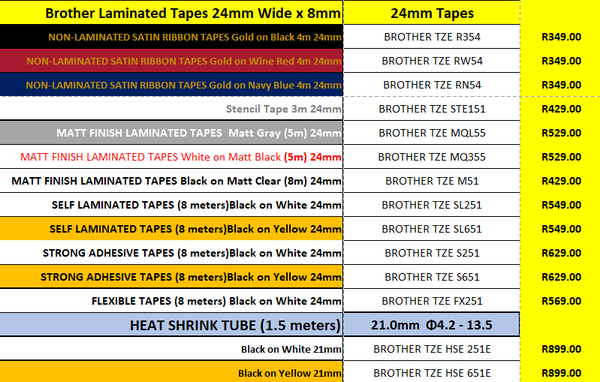 Brother TZE Tapes_24mm_2026