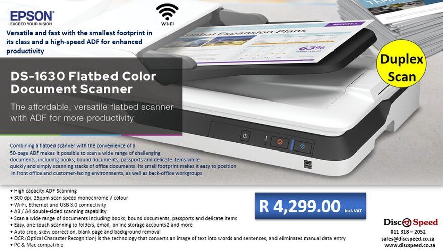 Epson DS-1630 Duplex Scanner Promo May 2026